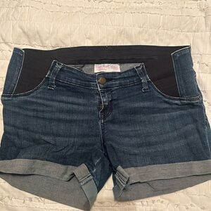 Isabel Maternity by Ingrid & Isabel Blue Denim Maternity Shorts